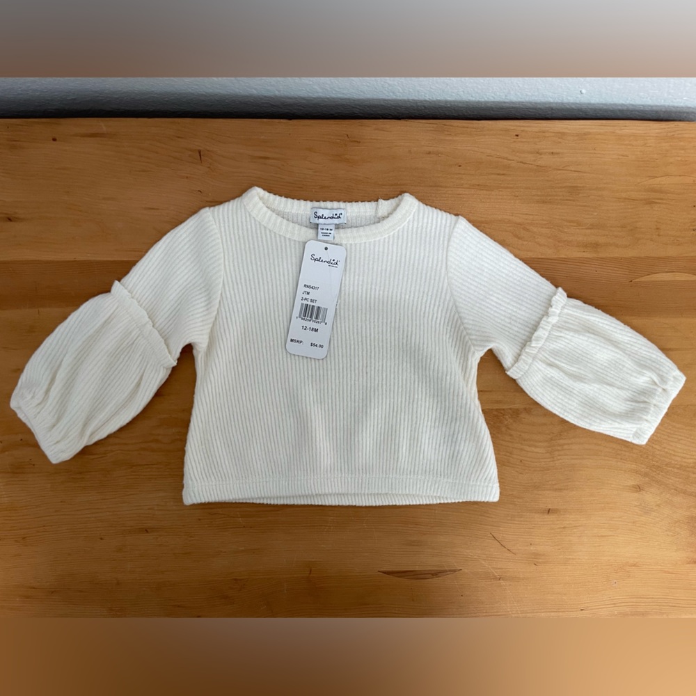 Splendid 12-18 m off white sweater